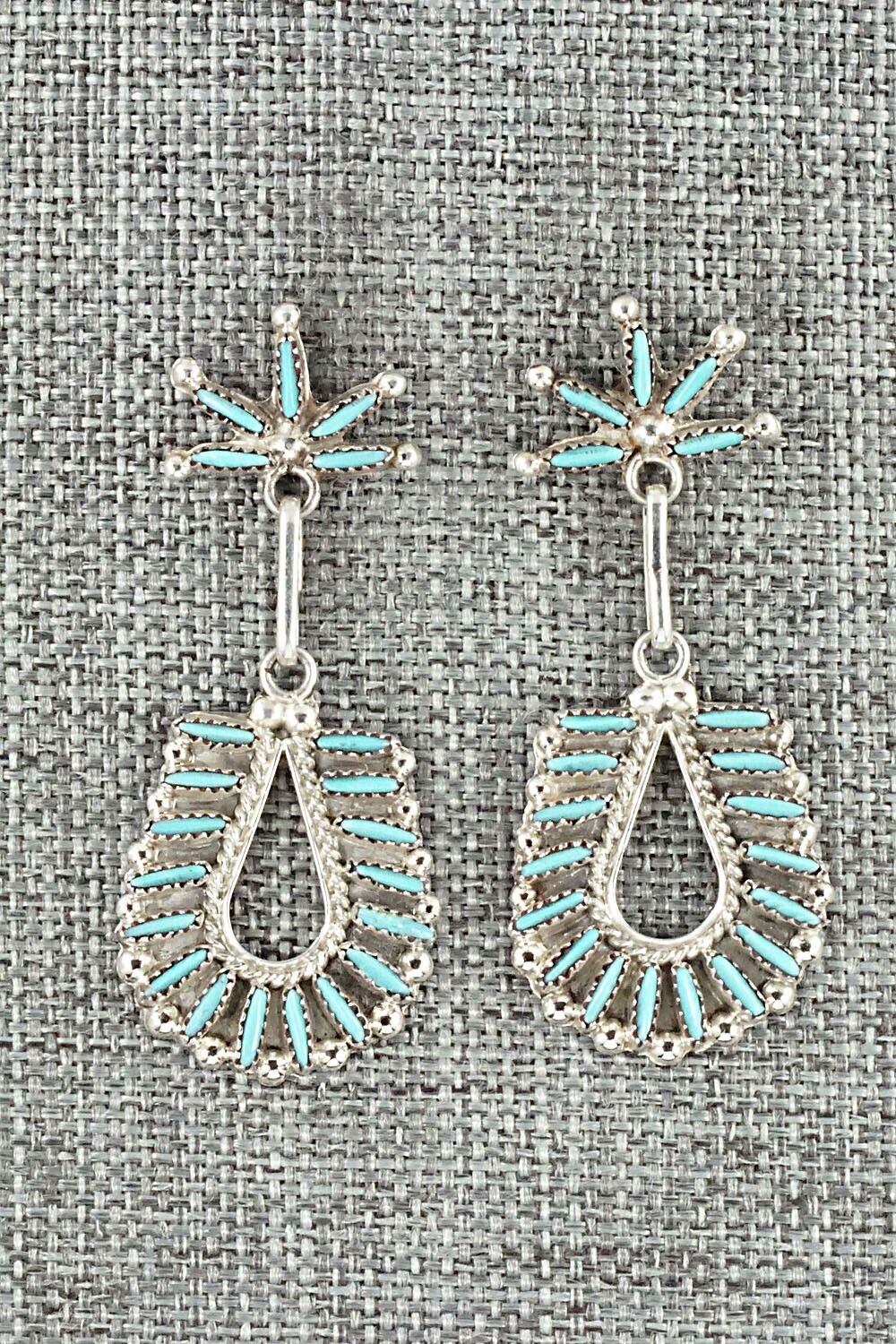 Turquoise & Sterling Silver Earrings - Rena Cachina