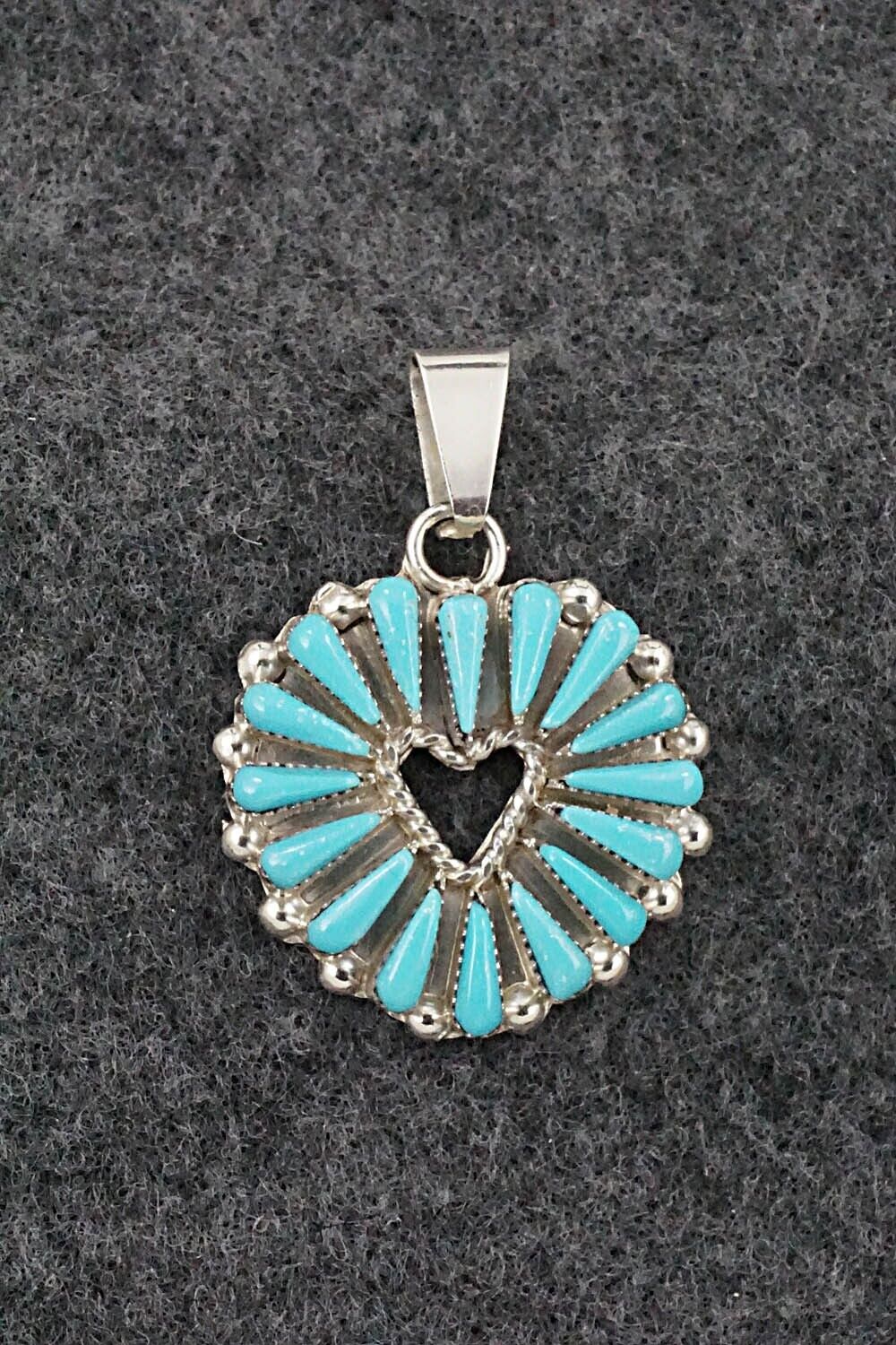 Turquoise & Sterling Silver Pendant - Rebecca Laate