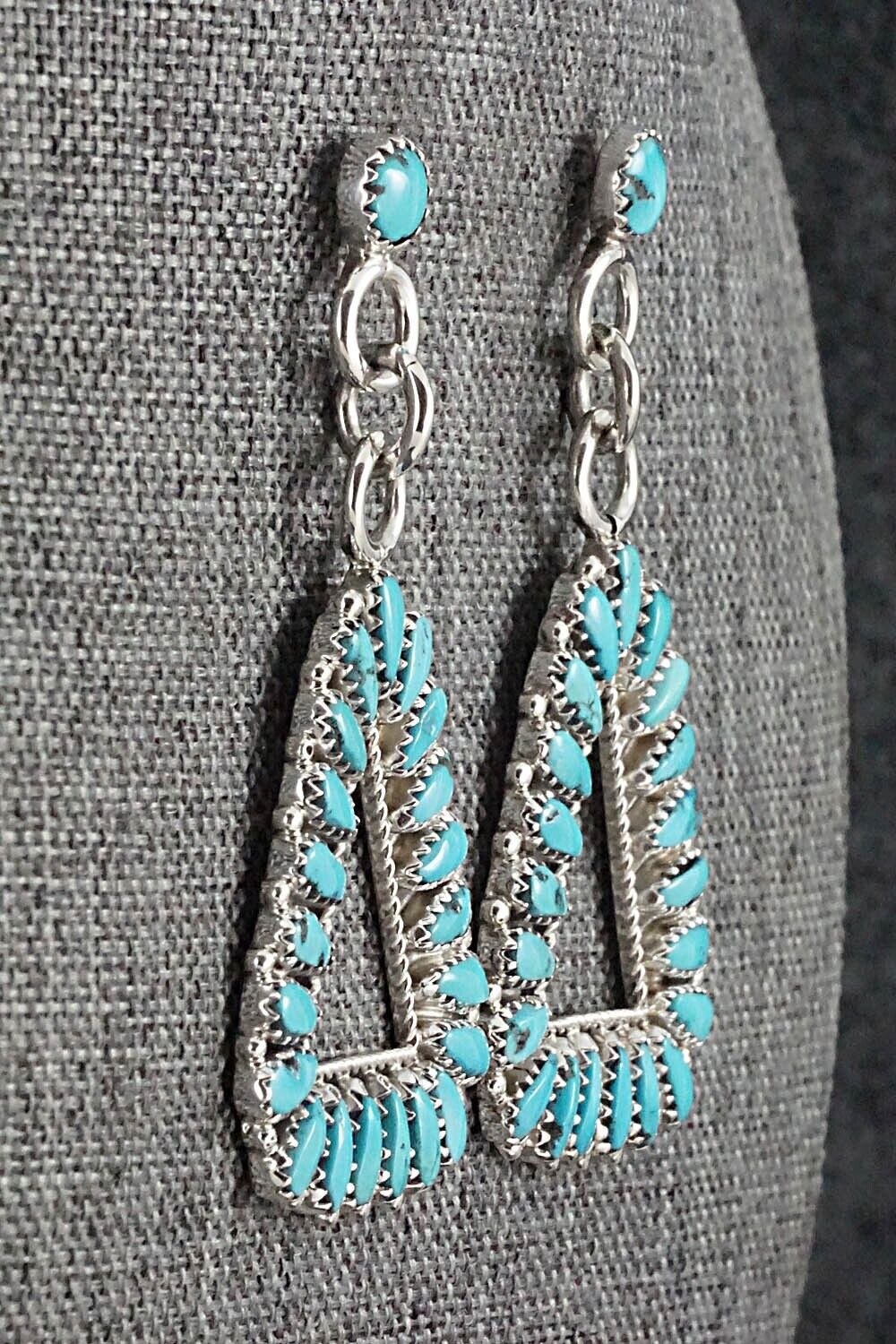 Turquoise & Sterling Silver Earrings - Sarphine Wilson