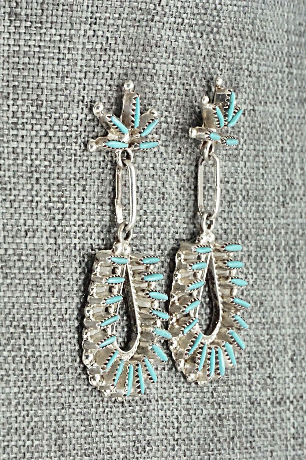 Turquoise & Sterling Silver Earrings - Rena Cachina