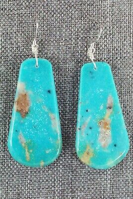 Turquoise & Sterling Silver Earrings - Lupe Lovato