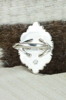 Spiny Oyster & Sterling Silver Ring - Daniel Benally - Size 9