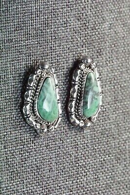 Navajo Turquoise & Sterling Silver Earrings - Freida Martinez
