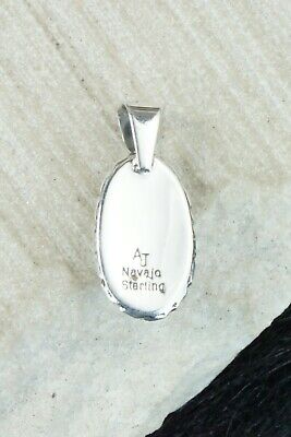 White Buffalo & Sterling Silver Pendant - Alvin Joe