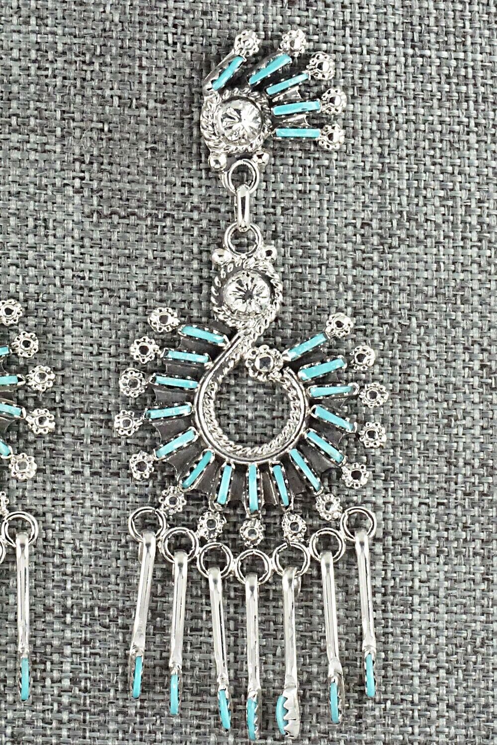 Turquoise & Sterling Silver Earrings - Kevin Leekity