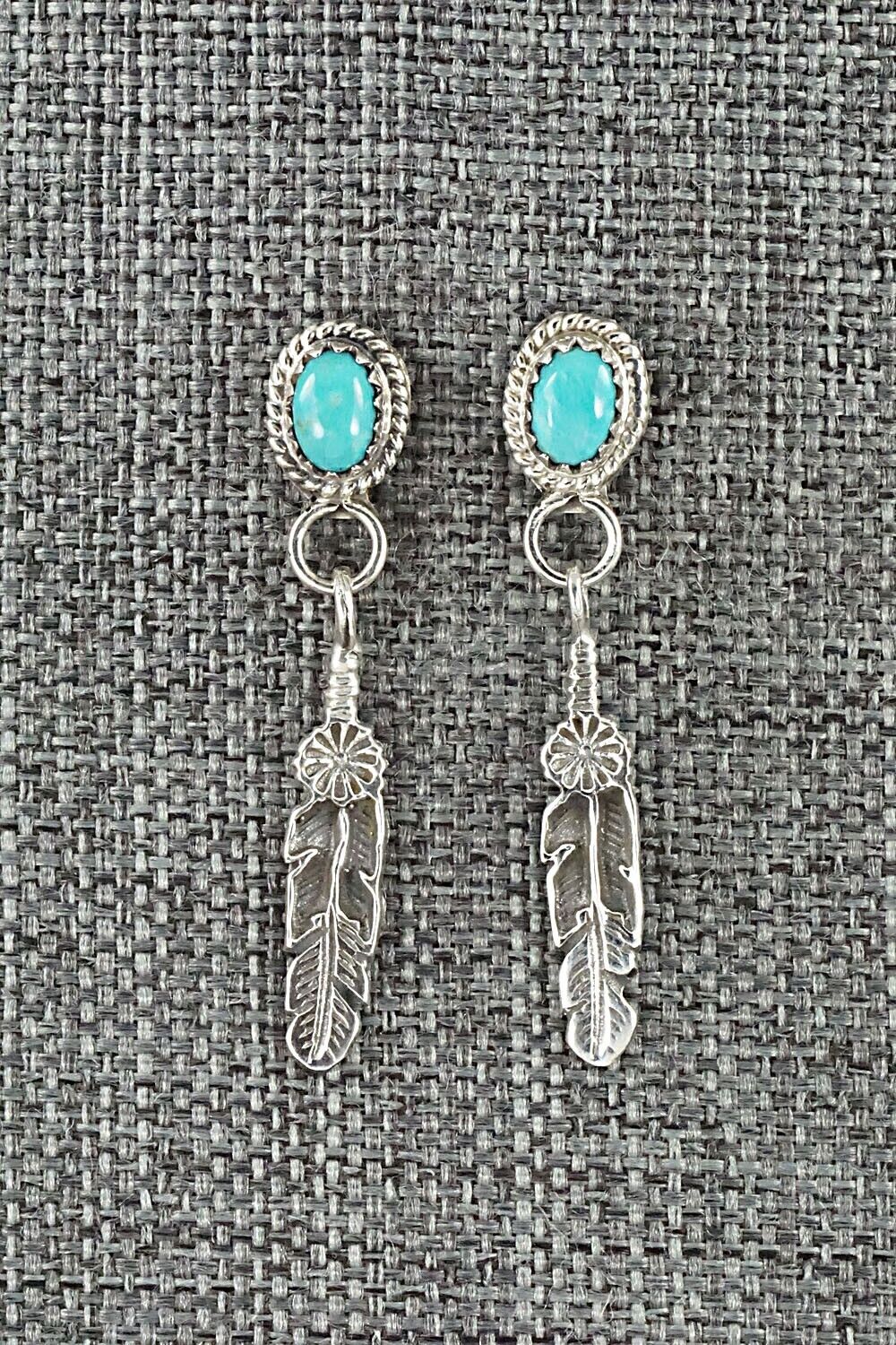 Turquoise & Sterling Silver Earrings - Judy Largo
