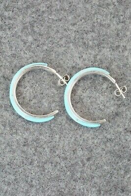 Turquoise & Sterling Silver Earrings - Beavis Massie