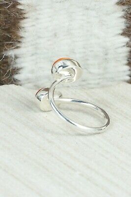 Spiny Oyster & Sterling Silver Ring - Lyle Piaso - Size 9