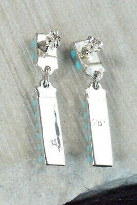 Turquoise and Sterling Silver Earrings - Fredrick & Denise Siutza - High Lonesome Trading