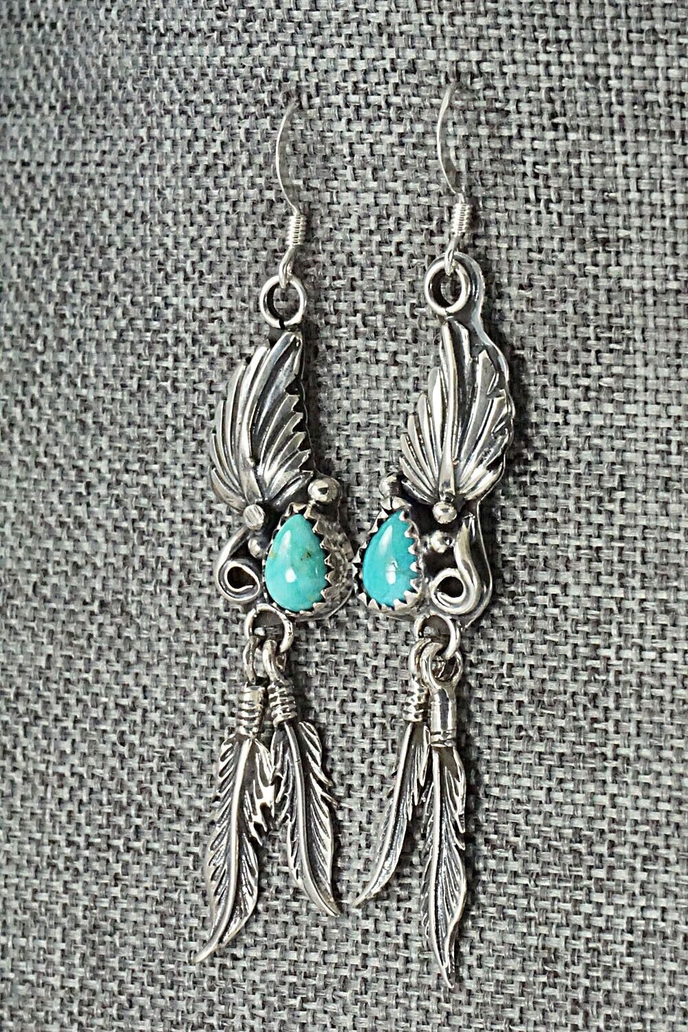 Turquoise & Sterling Silver Earrings - Etta Larry