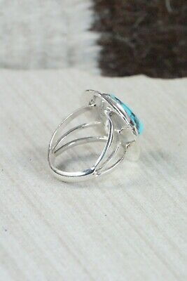 Turquoise & Sterling Silver Ring - Samuel Yellowhair - Size 6.75