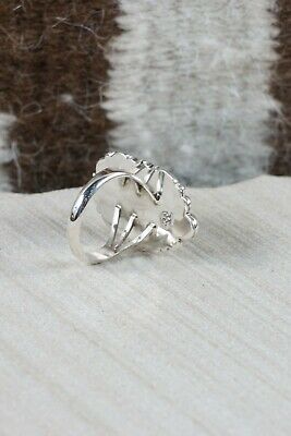 Navajo Turquoise & Sterling Silver Ring - Daniel Benally - Size 7.5