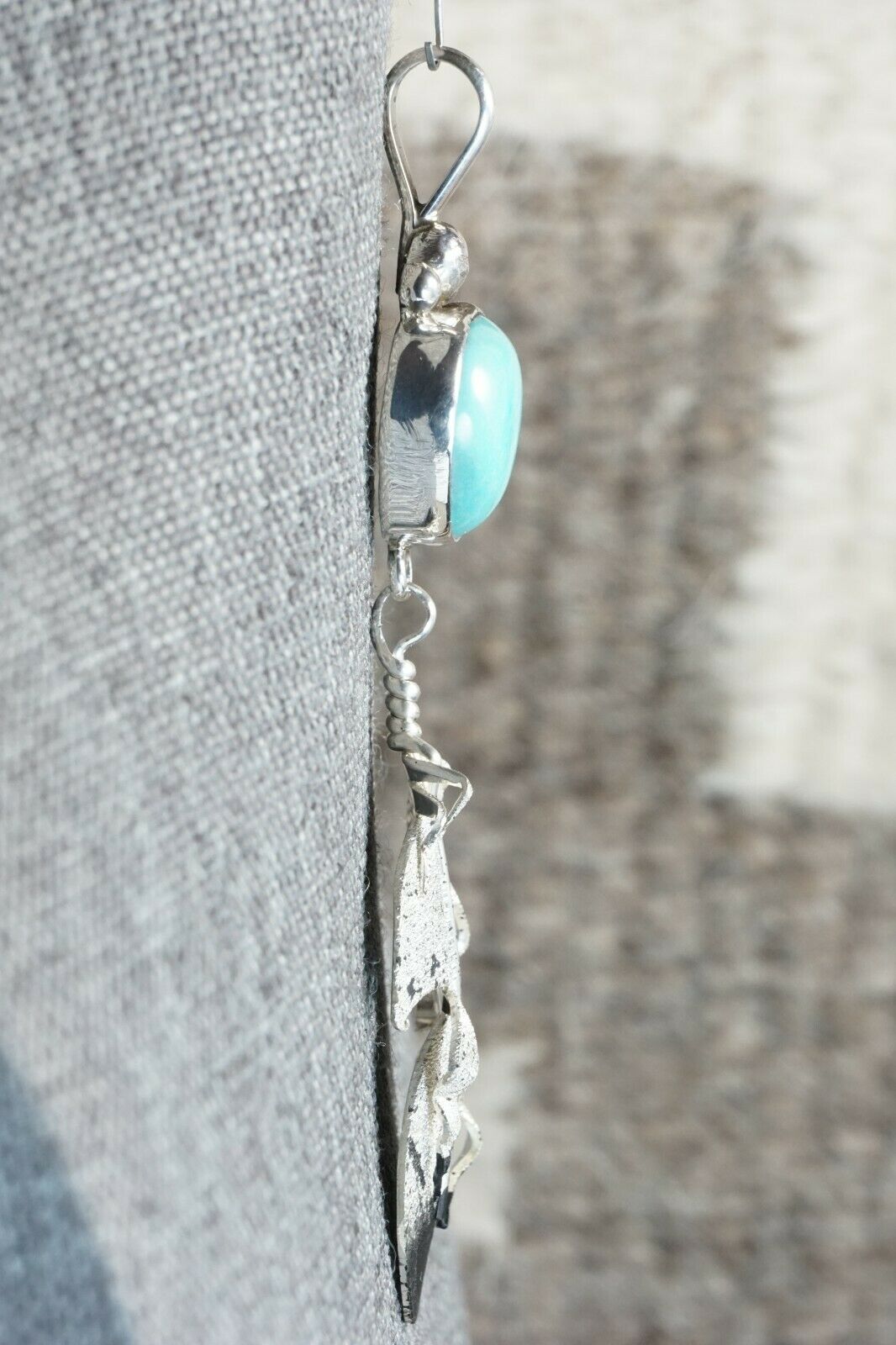 Navajo Turquoise & Sterling Silver Pendant - Ernest Rangel