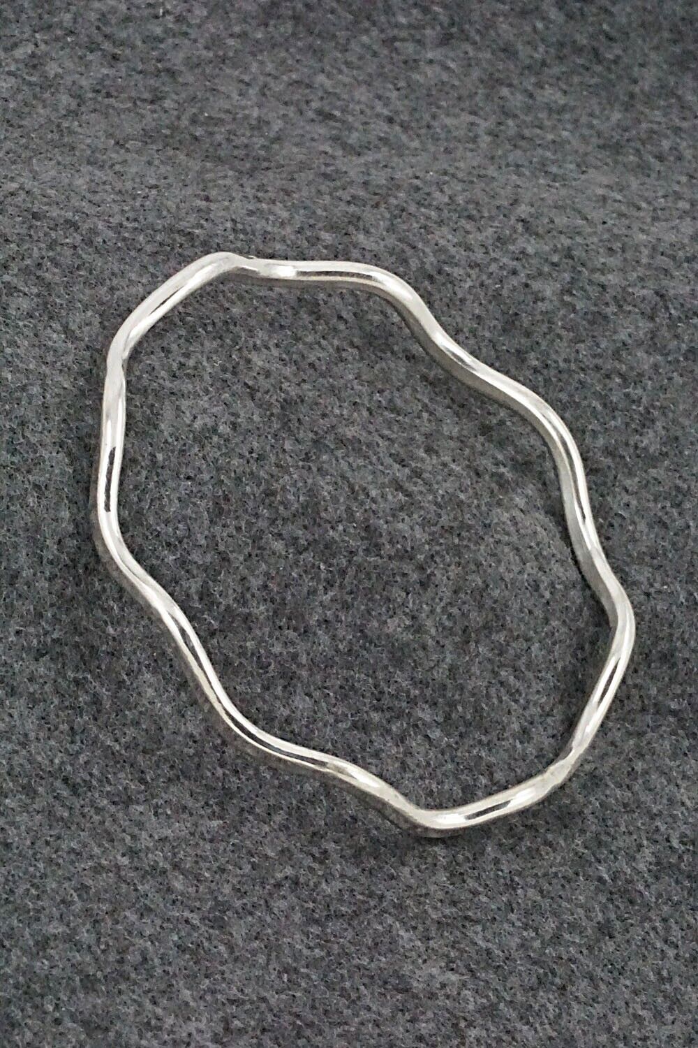 Sterling Silver Bangle Bracelet - Elaine Tahe