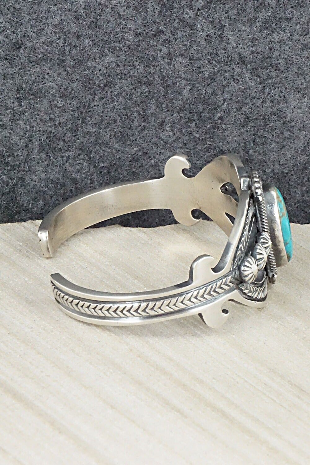 Turquoise & Sterling Silver Bracelet - Leon Martinez