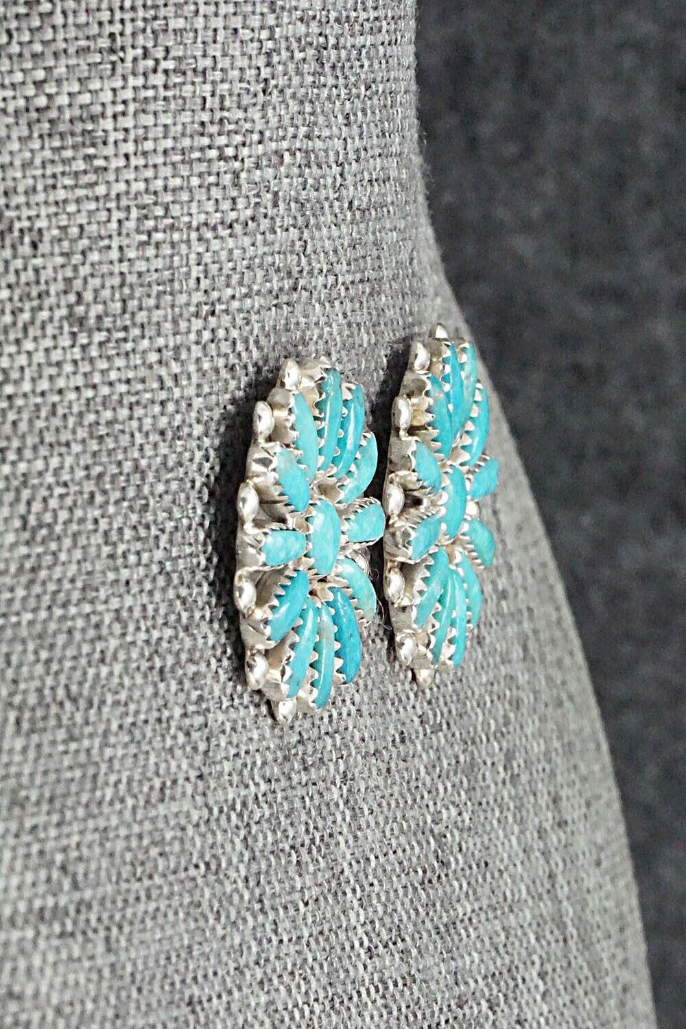 Turquoise & Sterling Silver Earrings - Philena Byjoe