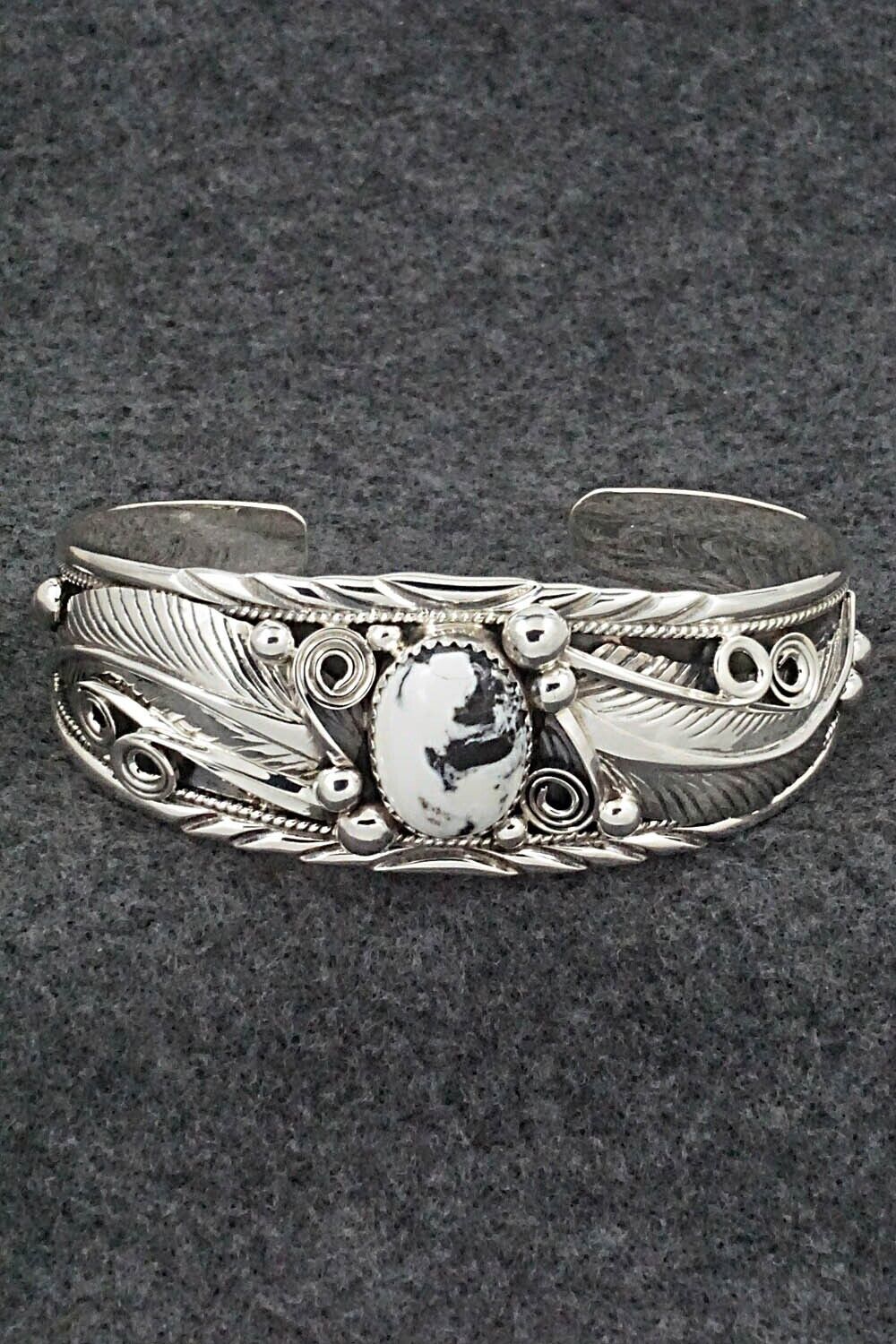 White Buffalo & Sterling Silver Bracelet - Davey Morgan