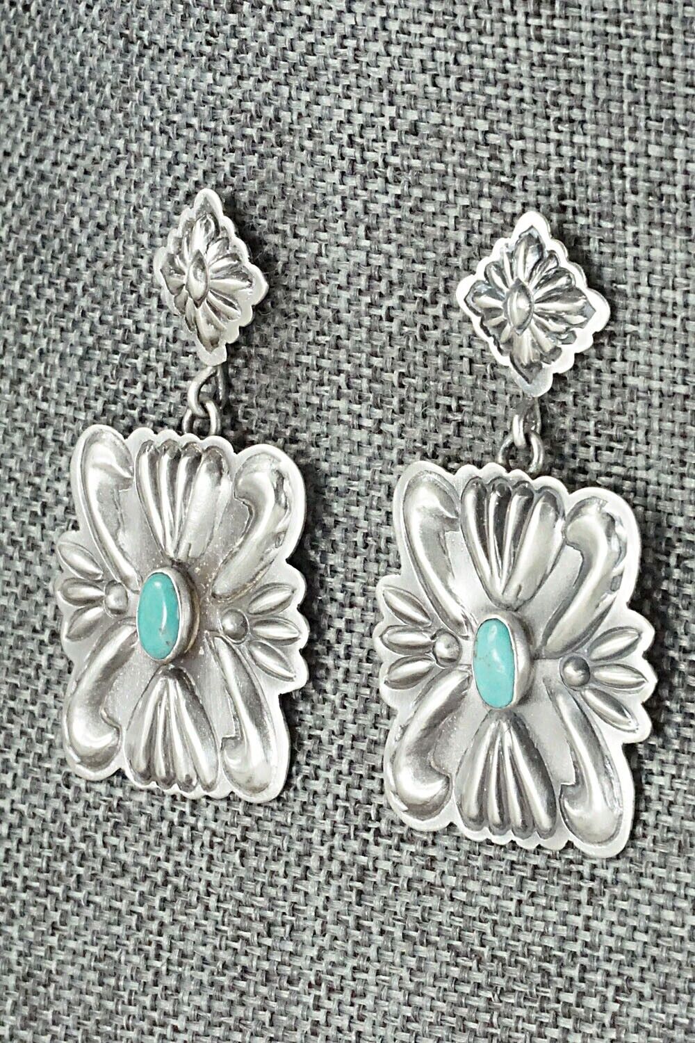 Turquoise & Sterling Silver Earrings - Terry Charlie