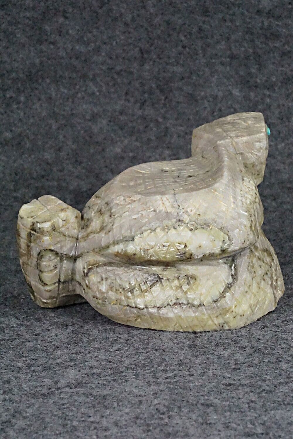 Rattlesnake Zuni Fetish Carving - Kent Banteah