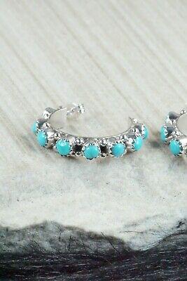 Turquoise & Sterling Silver Earrings - Gaynell Parker - High Lonesome Trading