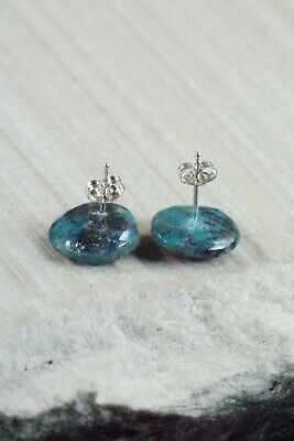 Turquoise & Sterling Silver Earrings - Joann Garcia - Santo Domingo