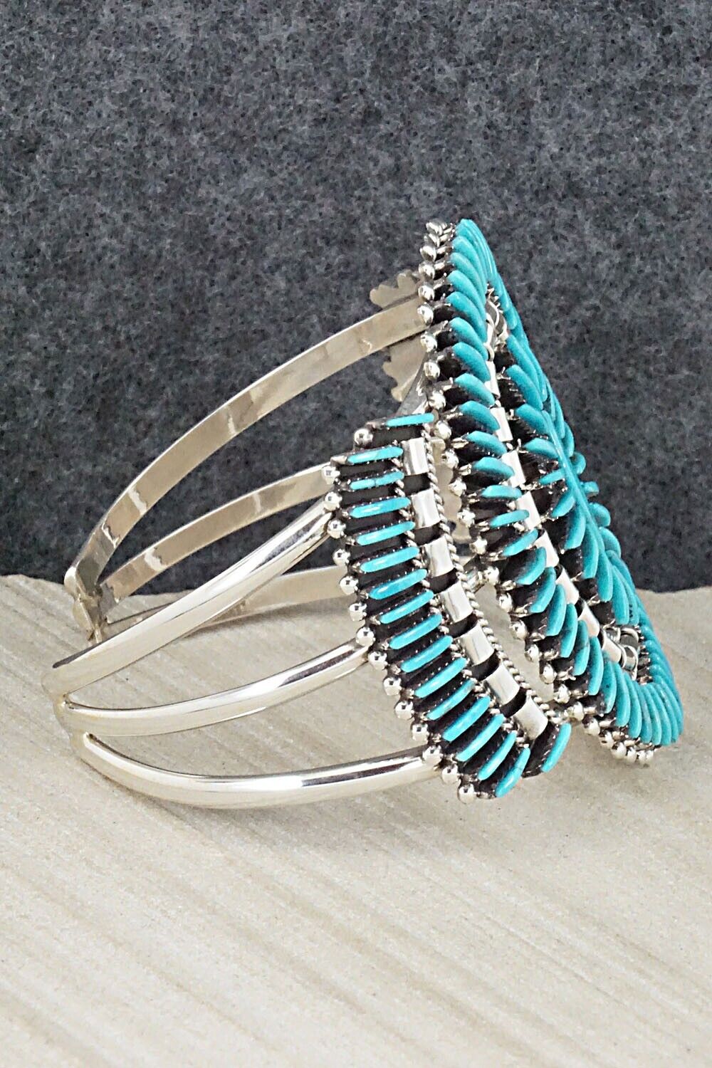 Turquoise & Sterling Silver Bracelet - Edmund Cooeyate