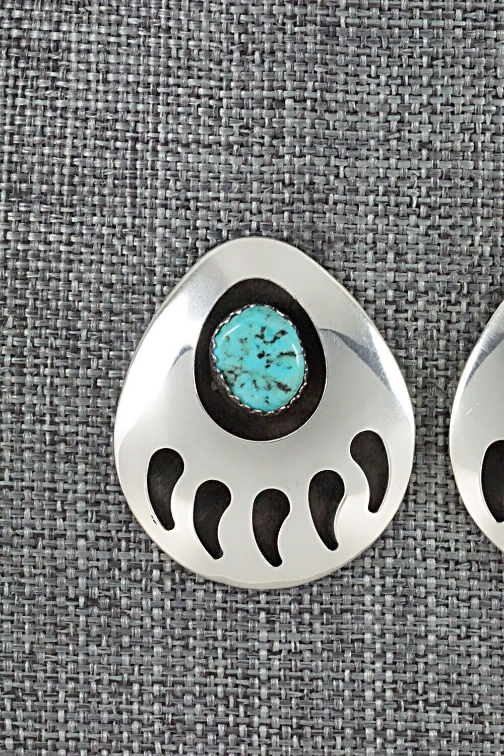 Turquoise & Sterling Silver Earrings - Virginia Long