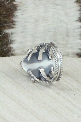 Turquoise & Sterling Silver Ring - Samuel Yellowhair - Size 7.25
