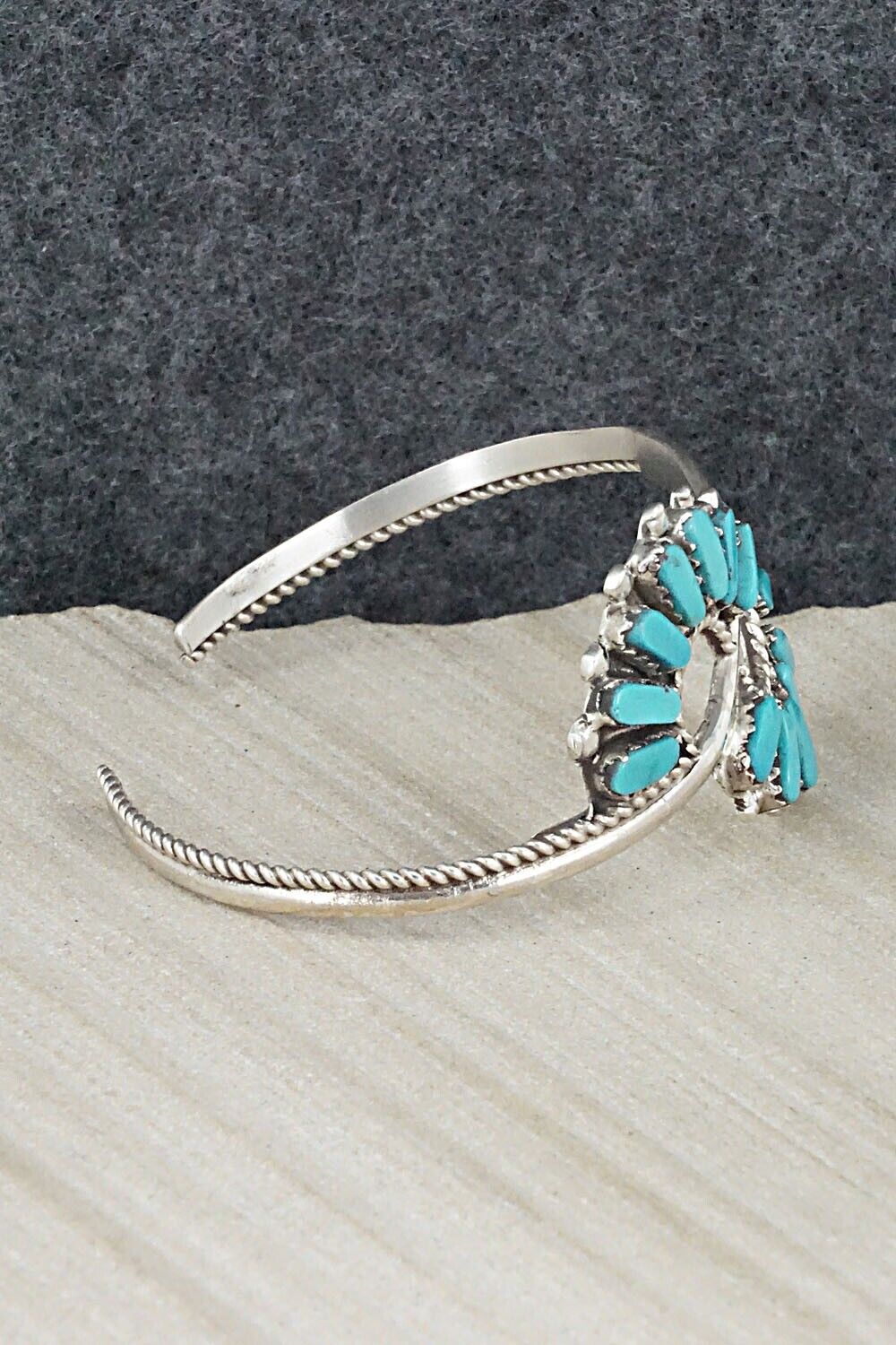 Turquoise & Sterling Silver Bracelet - Cherryl Beans