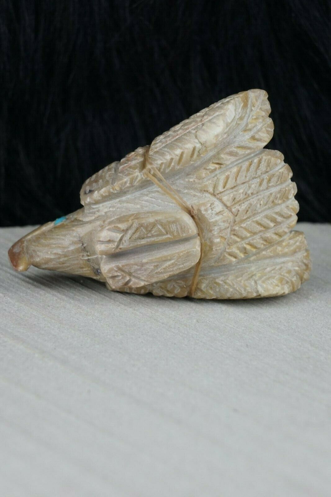 Eagle Zuni Fetish Carving - Narren Bowannie - High Lonesome Trading