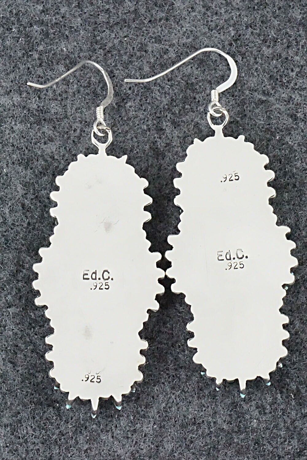 Turquoise & Sterling Silver Earrings - Edmund Cooeyate