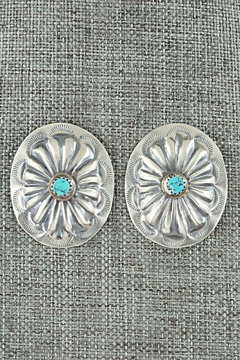 Turquoise & Sterling Silver Earrings - Joan Begay