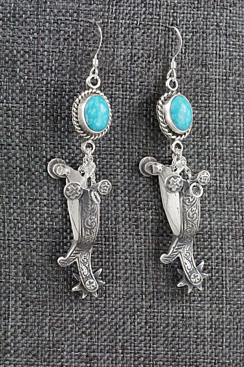 Turquoise & Sterling Silver Earrings - Annie Spencer