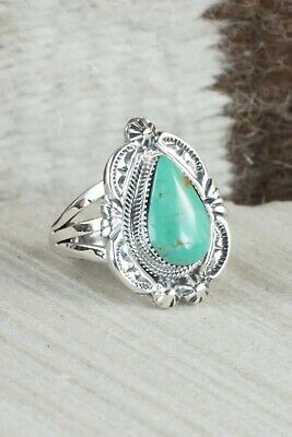 Turquoise & Sterling Silver Ring - Irvin Tsosie - Size 7.25