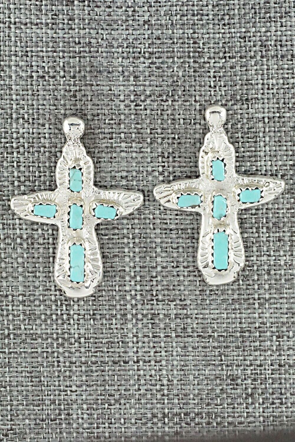Turquoise & Sterling Silver Earrings - Verona Quam