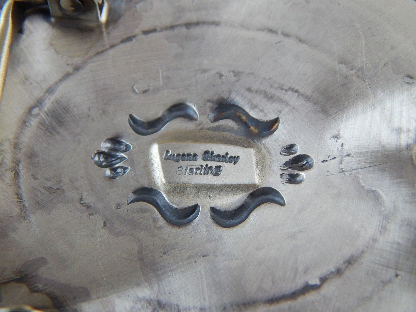Navajo Sterling Silver Belt Buckle - Eugene Charley - High Lonesome Trading