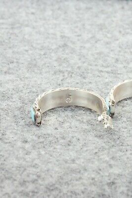 Turquoise & Sterling Silver Earrings - Malcolm Chavez