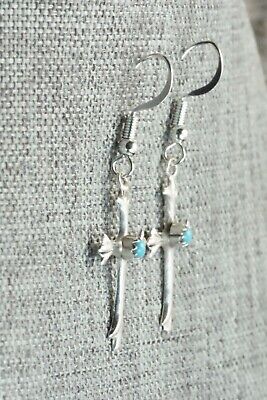 Turquoise & Sterling Silver Earrings - Bruce Chee