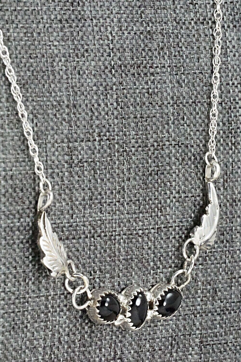 Onyx & Sterling Silver Necklace - Sharon McCarthy