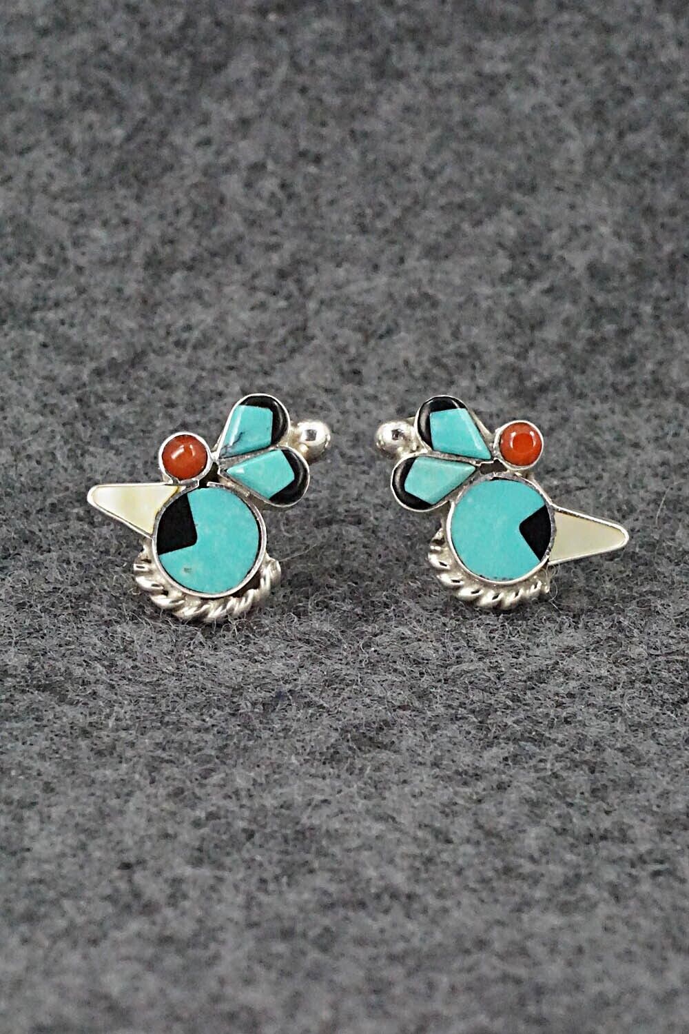 Multi Stone & Sterling Silver Earrings - Michelle Peina