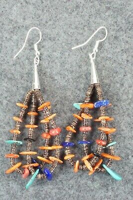Multi Stone & Sterling Silver Earrings - Daniel Coriz
