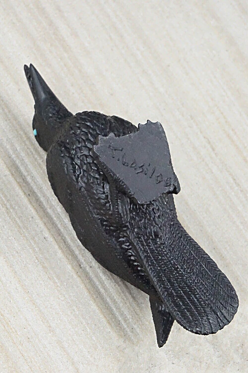 Crow Zuni Fetish Carving - Travis Lasiloo