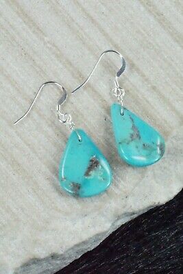Turquoise & Sterling Silver Earrings - Navajo