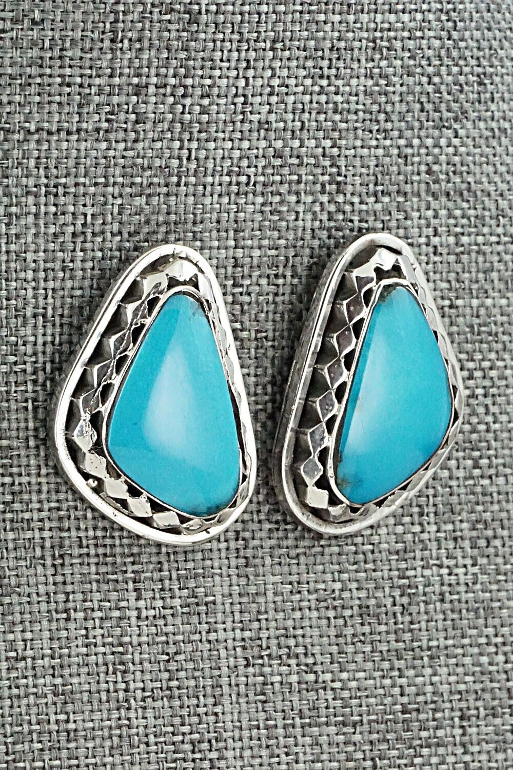 Turquoise and Sterling Silver Earrings - Sharon McCarthy