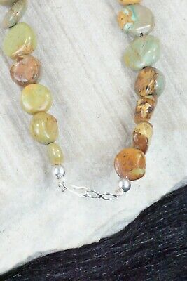 Turquoise, Coral & Sterling Silver Necklace - Navajo