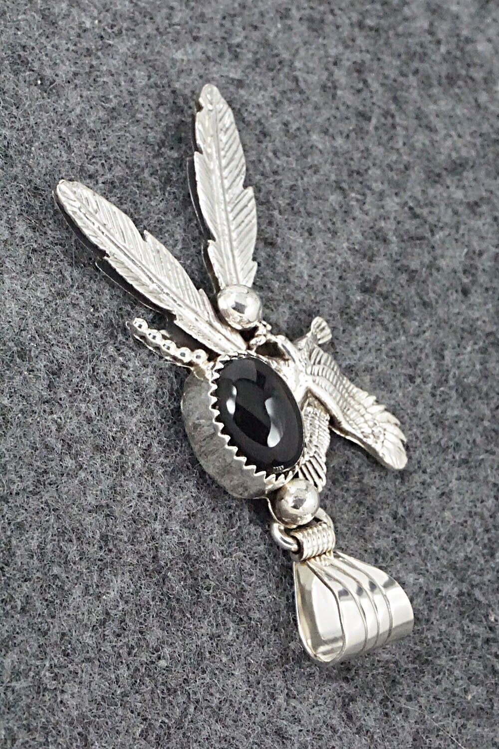 Onyx & Sterling Silver Pendant - Genevieve Francisco