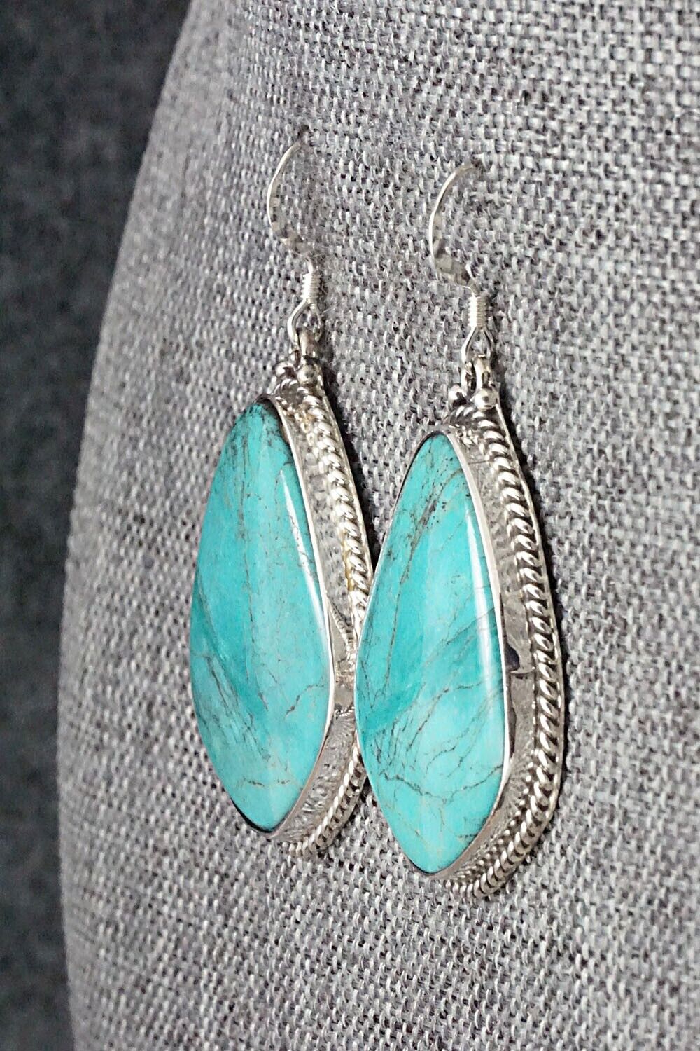 Turquoise & Sterling Silver Earrings - Annie Spencer