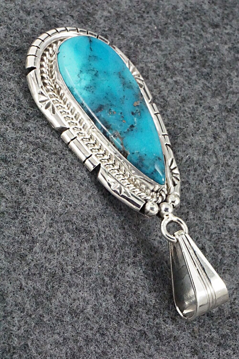 Turquoise & Sterling Silver Pendant - Samuel Yellowhair