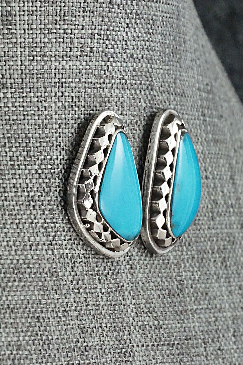 Turquoise and Sterling Silver Earrings - Sharon McCarthy