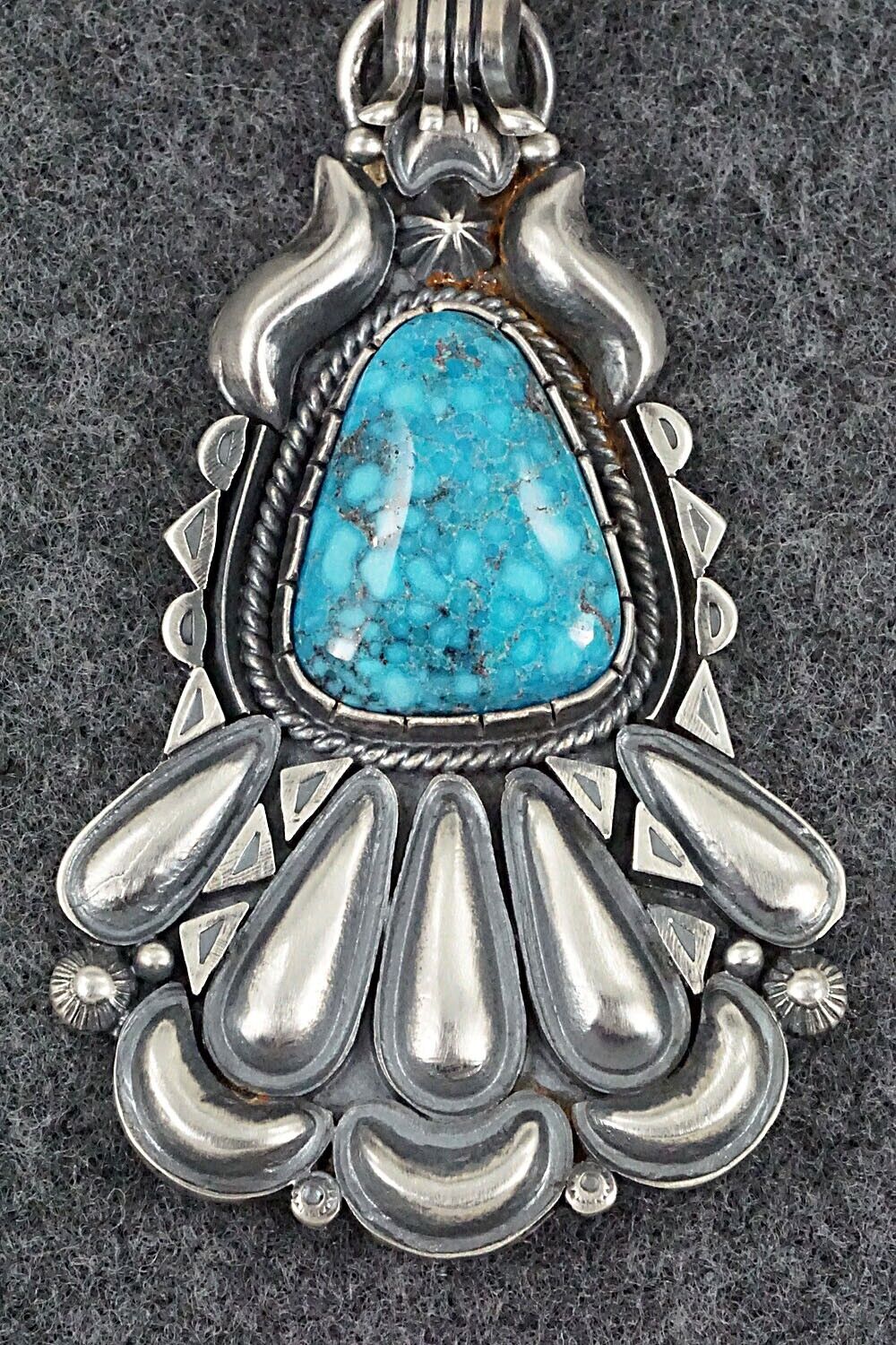 Turquoise and Sterling Silver Pendant - Derrick Gordon